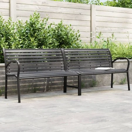 Banco de jardín doble de acero y WPC 231 cm de , Bancos de jardín - Ref: Foro24-366538, Precio: 295,01 €, Descuento: %