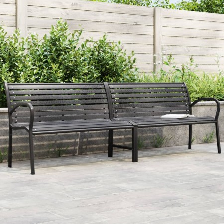 Banco de jardín doble de acero y WPC 231 cm de , Bancos de jardín - Ref: Foro24-366538, Precio: 318,34 €, Descuento: %