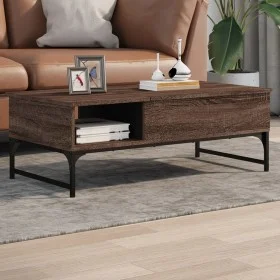 Mesa de centro madera ingeniería metal marrón 100x50x35 cm de , Mesas de centro - Ref: Foro24-845395, Precio: 68,06 €, Descue...