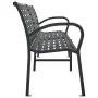 Banco de jardín doble de acero y WPC 231 cm de , Bancos de jardín - Ref: Foro24-366538, Precio: 295,01 €, Descuento: %