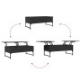 Mesa de centro de madera ingeniería y metal negro 100x50x40 cm de , Mesas de centro - Ref: Foro24-845376, Precio: 77,91 €, De...