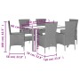 Set comedor de jardín 7 pzas con cojines ratán sintético beige de , Conjuntos de jardín - Ref: Foro24-3277572, Precio: 580,98...