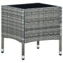 Mesa de jardín ratán sintético gris 40x40x45 cm de vidaXL, Mesas de jardín - Ref: Foro24-45902, Precio: 56,02 €, Descuento: %