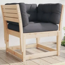 Gartensofa mit Armlehnen und Kissen aus massivem Kiefernholz von , Outdoor-Sofas - Ref: Foro24-844694, Preis: 91,79 €, Rabatt: %