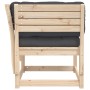 Sofá de jardín con reposabrazos cojines madera maciza de pino de , Sofás de exterior - Ref: Foro24-844694, Precio: 92,63 €, D...