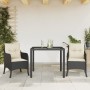 Set comedor de jardín 3 pzas con cojines ratán sintético negro de , Conjuntos de jardín - Ref: Foro24-3211842, Precio: 292,67...