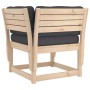 Sofá de jardín con reposabrazos cojines madera maciza de pino de , Sofás de exterior - Ref: Foro24-844694, Precio: 92,63 €, D...