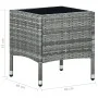 Gray synthetic rattan garden table 40x40x45 cm by vidaXL, Garden tables - Ref: Foro24-45902, Price: 54,90 €, Discount: %