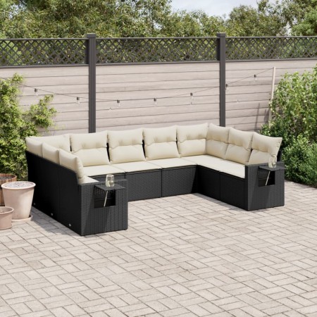 Set de sofás de jardín 8 piezas y cojines ratán sintético negro de , Conjuntos de jardín - Ref: Foro24-3220595, Precio: 512,0...