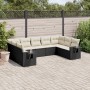 Set de sofás de jardín 8 piezas y cojines ratán sintético negro de , Conjuntos de jardín - Ref: Foro24-3220595, Precio: 512,0...
