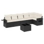 Set de comedor de jardín 7 pzas y cojines ratán sintético negro de , Conjuntos de jardín - Ref: Foro24-3220195, Precio: 396,8...
