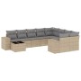 Juego de sofás jardín con cojines beige 10 pzas ratán sintético de , Conjuntos de jardín - Ref: Foro24-3223058, Precio: 603,1...