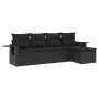 Set de muebles de jardín 5 pzas y cojines ratán sintético negro de , Conjuntos de jardín - Ref: Foro24-3220084, Precio: 300,2...