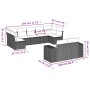 Set de muebles de jardín 9 pzas y cojines ratán sintético gris de , Conjuntos de jardín - Ref: Foro24-3255357, Precio: 582,89...