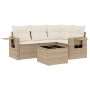 Juego de sofás jardín con cojines 5 pzas ratán sintético beige de , Conjuntos de jardín - Ref: Foro24-3220117, Precio: 355,26...
