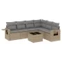 7-teiliges Gartensofa-Set und beige synthetische Rattankissen von , Gartensets - Ref: Foro24-3220218, Preis: 445,36 €, Rabatt: %