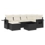 Set de comedor de jardín 7 pzas y cojines ratán sintético negro de , Conjuntos de jardín - Ref: Foro24-3220465, Precio: 399,1...