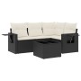 Set de muebles de jardín 5 pzas y cojines ratán sintético negro de , Conjuntos de jardín - Ref: Foro24-3220115, Precio: 314,7...
