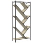 Estantería madera ingeniería y metal roble Sonoma 79x30x180 cm de , Librerías y estanterías - Ref: Foro24-845432, Precio: 95,...