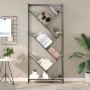 Estantería madera ingeniería y metal roble Sonoma 79x30x180 cm de , Librerías y estanterías - Ref: Foro24-845432, Precio: 95,...