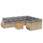 Juego de sofás jardín con cojines beige 10 pzas ratán sintético de , Conjuntos de jardín - Ref: Foro24-3257494, Precio: 664,3...