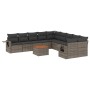 Set de sofás de jardín 11 pzas y cojines ratán sintético gris de , Sofás modulares de exterior - Ref: Foro24-3224758, Precio:...