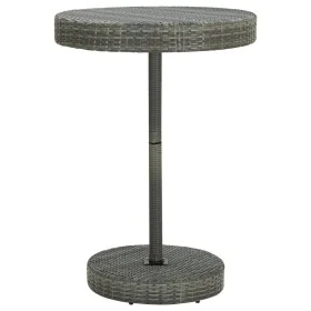 Mesa de jardín de ratán sintético gris 75,5x106 cm de vidaXL, Mesas de jardín - Ref: Foro24-45860, Precio: 74,52 €, Descuento: %