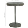 Mesa de jardín de ratán sintético gris 75,5x106 cm de vidaXL, Mesas de jardín - Ref: Foro24-45860, Precio: 74,97 €, Descuento: %
