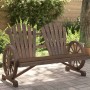 Sillón de jardín Adirondack doble madera maciza de abeto de , Sillas de jardín - Ref: Foro24-365096, Precio: 176,32 €, Descue...