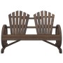 Sillón de jardín Adirondack doble madera maciza de abeto de , Sillas de jardín - Ref: Foro24-365096, Precio: 176,32 €, Descue...