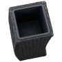 Conjunto de arriates de ratán sintético negro 3 piezas de vidaXL, Maceteros y jardineras - Ref: Foro24-46939, Precio: 161,87 ...