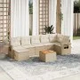 Juego de sofás de jardín con cojines beige 8 pzas ratán PE de , Sofás modulares de exterior - Ref: Foro24-3224672, Precio: 51...
