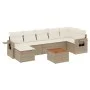 Juego de sofás de jardín con cojines beige 8 pzas ratán PE de , Sofás modulares de exterior - Ref: Foro24-3224672, Precio: 51...