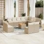 Garden sofa set with cushions 13 pieces beige synthetic rattan by , Modular outdoor sofas - Ref: Foro24-3224812, Price: 888,7...