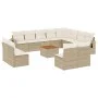Garden sofa set with cushions 13 pieces beige synthetic rattan by , Modular outdoor sofas - Ref: Foro24-3224812, Price: 888,7...