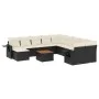 Garden sofa set 12 pieces with black synthetic rattan cushions by , Modular outdoor sofas - Ref: Foro24-3224859, Price: 686,2...