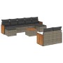 Set de sofás de jardín 10 pzas con cojines ratán sintético gris de , Conjuntos de jardín - Ref: Foro24-3228090, Precio: 565,7...