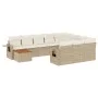 Set de sofás de jardín 11pzas con cojines ratán sintético beige de , Sofás modulares de exterior - Ref: Foro24-3224749, Preci...