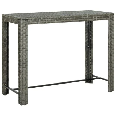 Mesa alta de jardín ratán sintético gris 140,5x60,5x110,5 cm de vidaXL, Mesas de jardín - Ref: Foro24-45878, Precio: 115,91 €...