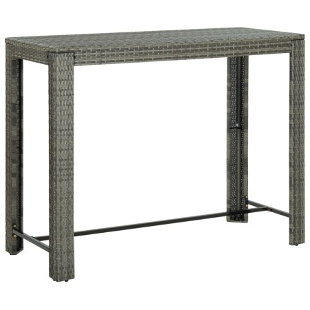 Mesa alta de jardín ratán sintético gris 140,5x60,5x110,5 cm de vidaXL, Mesas de jardín - Ref: Foro24-45878, Precio: 120,81 €...