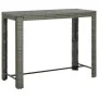 Mesa alta de jardín ratán sintético gris 140,5x60,5x110,5 cm de vidaXL, Mesas de jardín - Ref: Foro24-45878, Precio: 115,91 €...