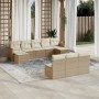 Juego de sofás jardín con cojines beige 10 pzas ratán sintético de , Conjuntos de jardín - Ref: Foro24-3226387, Precio: 555,2...