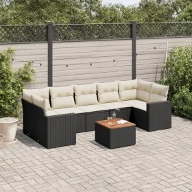 Set de sofás de jardín 8 piezas y cojines ratán sintético negro de , Conjuntos de jardín - Ref: Foro24-3256364, Precio: 475,1...