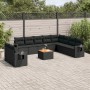 Set de sofás de jardín 11 pzas y cojines ratán sintético negro de , Conjuntos de jardín - Ref: Foro24-3256965, Precio: 746,36...