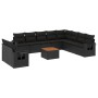Set de sofás de jardín 11 pzas y cojines ratán sintético negro de , Conjuntos de jardín - Ref: Foro24-3256965, Precio: 746,36...