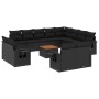 Set de sofás de jardín y cojines 13 pzas ratán sintético negro de , Conjuntos de jardín - Ref: Foro24-3257161, Precio: 970,88...