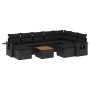 Set de sofás de jardín 10 pzas cojines ratán sintético negro de , Conjuntos de jardín - Ref: Foro24-3257175, Precio: 637,31 €...