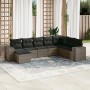 Set de sofás de jardín 8 pzas y cojines ratán sintético gris de , Conjuntos de jardín - Ref: Foro24-3255297, Precio: 524,90 €...