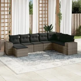 Set de sofás de jardín 8 pzas y cojines ratán sintético gris de , Conjuntos de jardín - Ref: Foro24-3255297, Precio: 499,68 €...