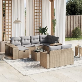 Set de sofás de jardín 11pzas con cojines ratán sintético beige de , Conjuntos de jardín - Ref: Foro24-3266249, Precio: 591,8...